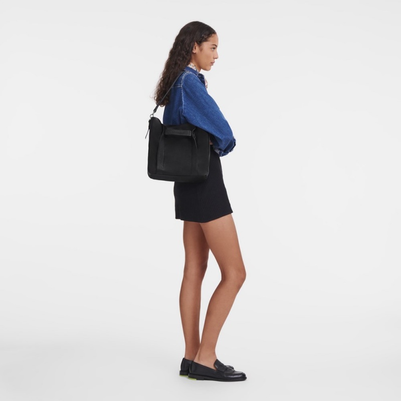 Black Longchamp Longchamp 3D M Women's Hobo Bags